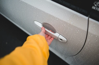 Women Opening Car Lock